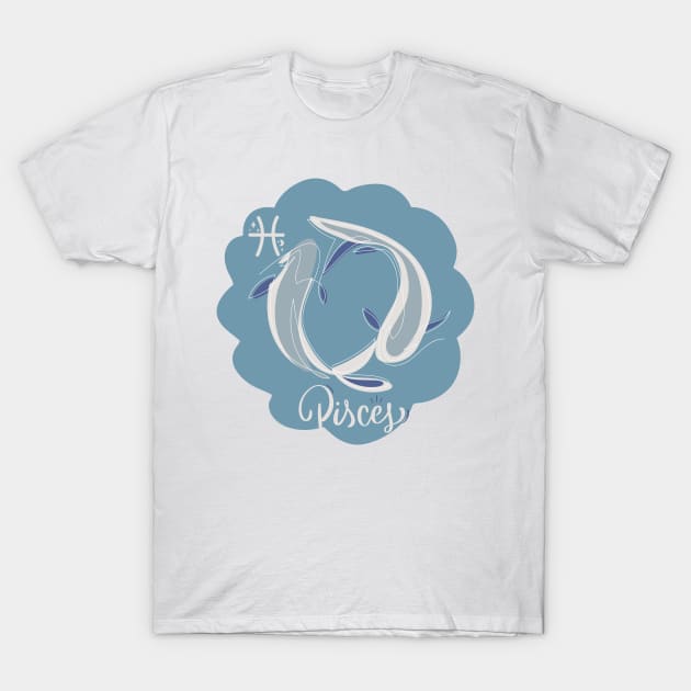 Pisces: Dive into dreams, where imagination thrives. T-Shirt by Heartfeltarts